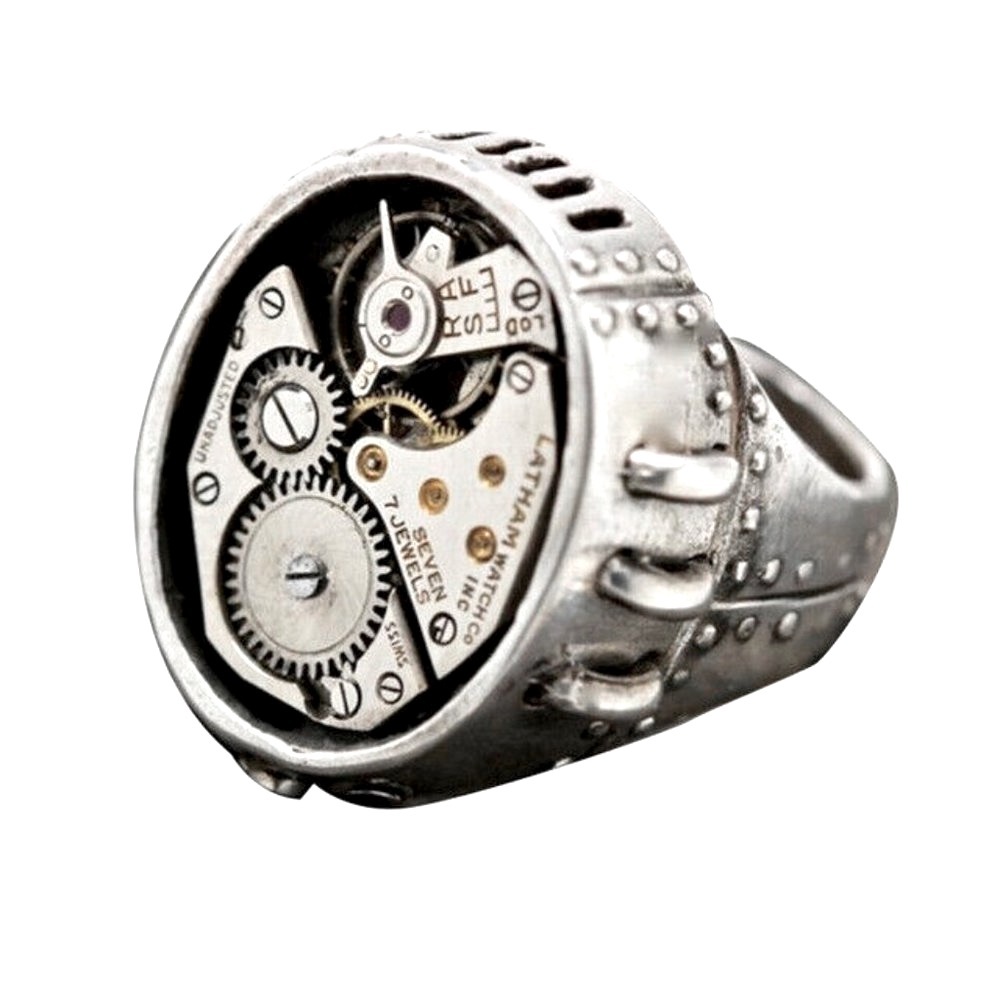 New Men's Rugged Mechanical Ring - Picture 4 of 4